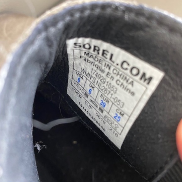 SOREL genuine leather Ladies US 8 ankle boots taupe khaki green hue waterproof - Picture 5 of 16